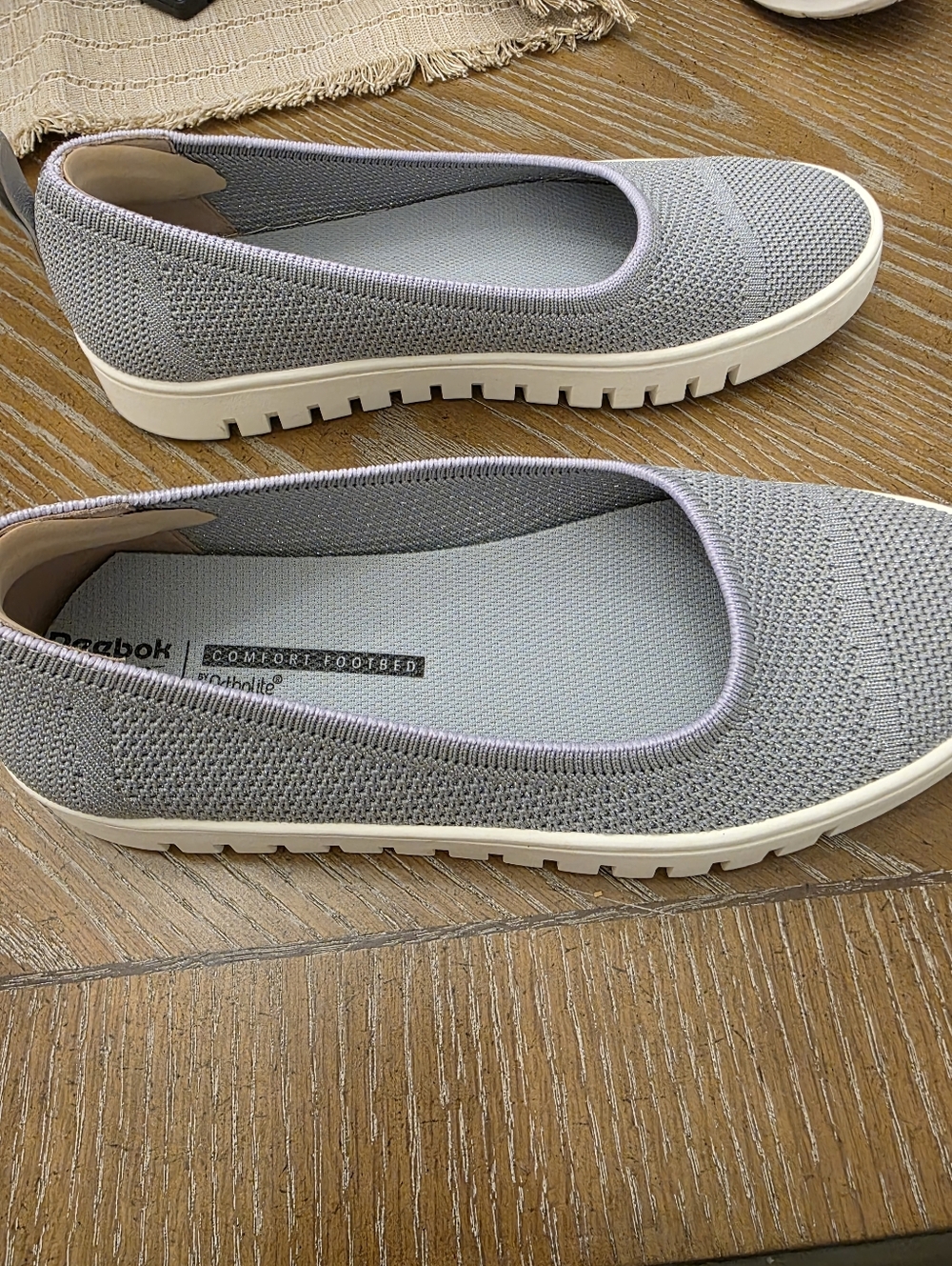 Vionic Uptown Skimmer Knit Shimmer Gray Size 6.5